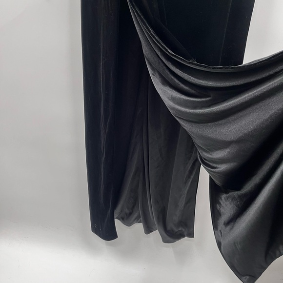 Revelry Dress Womens 12 Black Skye Velvet Maxi Elegant Sleeveless Cowl Neck - Picture 7 of 13